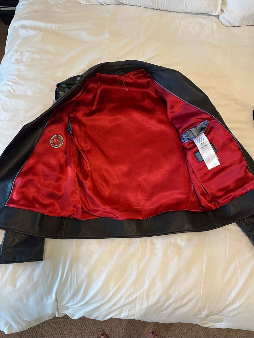GUCCI MENS SIZE US size LARGE black motorcycle leather jacket - Picture 16 of 17